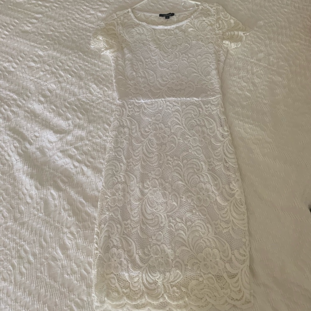 white lace dress